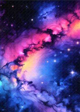 Cosmic Watercolor Nebula