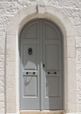 Gray Doorway with Arch