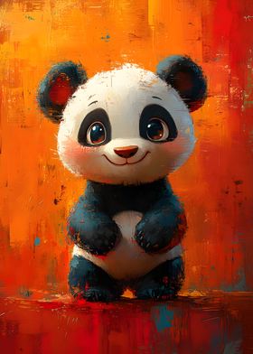 Cute Panda Painting