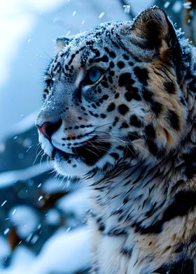 Snow Leopard in Winter