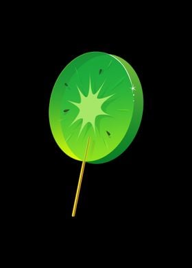 Crystal Kiwi Fruit Lollipop