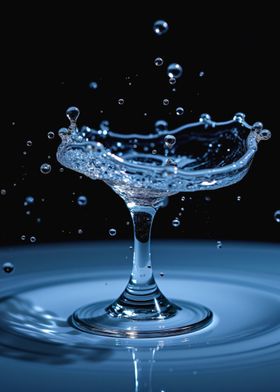 Water Glass Drop Splash