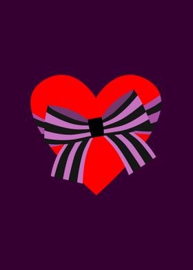 Red Heart with Bow