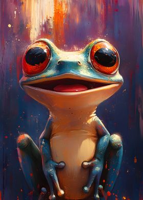 Smiling Frog Painting