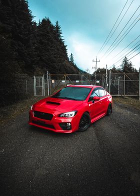 Red Subaru WRX