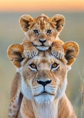 Lioness and Cub