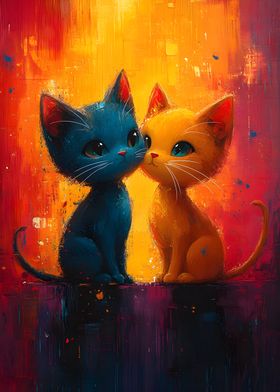 Cute Cat Couple