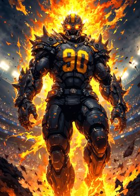 Iron Steeler Football Cyborg