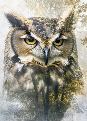 Owl in Forest