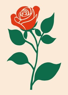 Red Rose Illustration