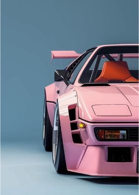 Pink Sports Car