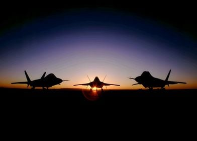 F-22 Raptor Silhouettes