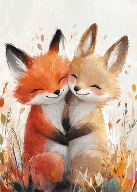 Fox Friends Hug