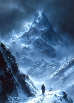 Snowy Mountain Peak