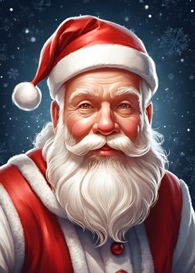 Portrait of Santa Claus.