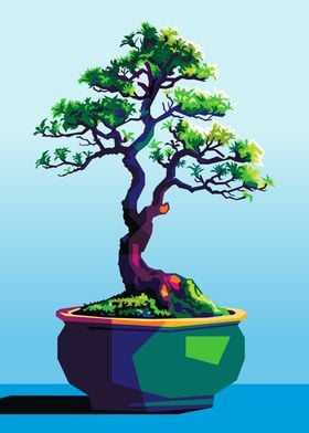 Bonsai Tree Pop Art