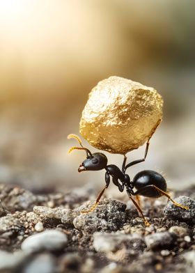 Ant Carrying Gold