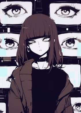 Anime Girl with Eyes