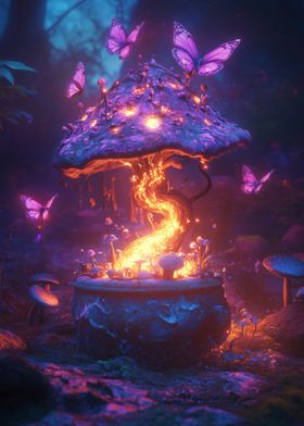 Glowing Mushroom Forest