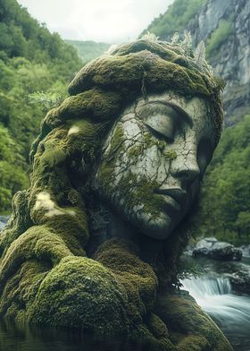 Stone Face in Nature