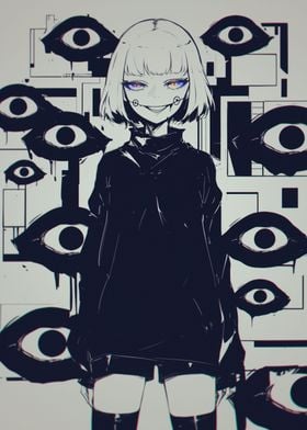 Anime Girl with Eyes