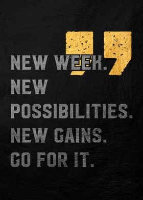 New Week, New Gains