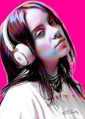 Billie Eilish Pop Art Portrait