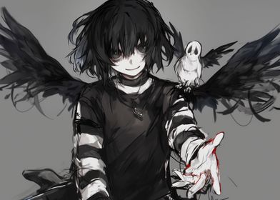 Dark Angel with Bird