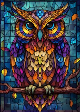 Stained Glass Owl