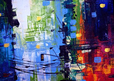 Abstract Cityscape Painting