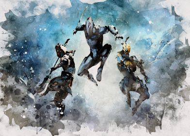 Warframe Watercolor Art