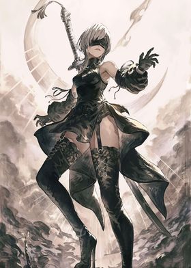 2B Nier Automata Artwork