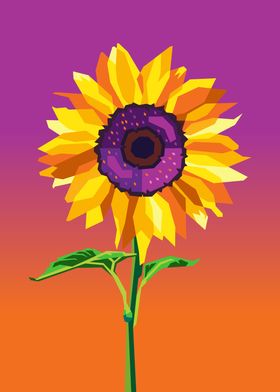 Sunflower Pop Art