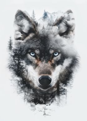 Wolf in the Winter Forest