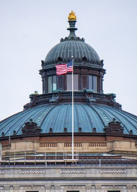 American Flag on Dome