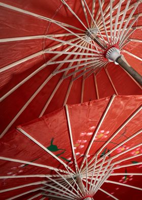 Red Japanese Umbrellas