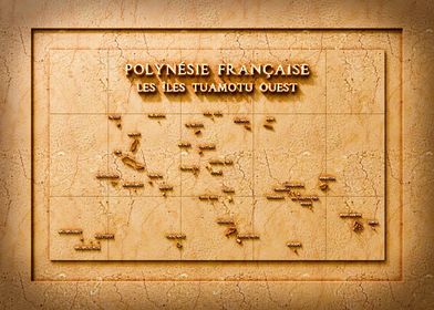 French Polynesia - Tuamotu Island Map