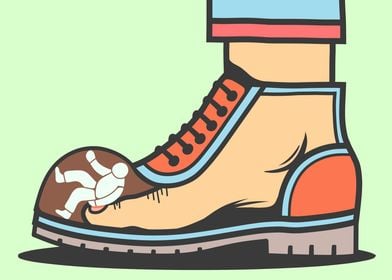 Giant Shoe Illustration