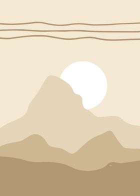 Minimalist Mountain Landscape