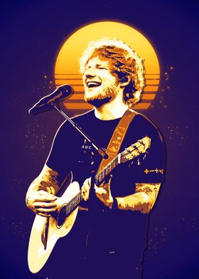 Ed Sheeran Retro Poster