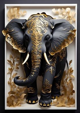 Golden Elephant Art