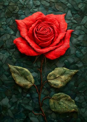 Red Rose Embroidery