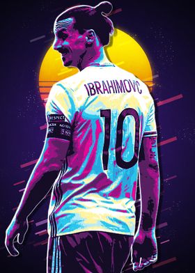 Zlatan Ibrahimovic Retro Art