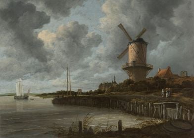 Dutch Windmill Landscape