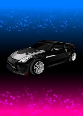 Black Sports Car Illustration