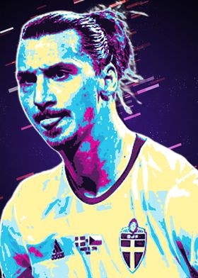 Zlatan Ibrahimović Retro Art