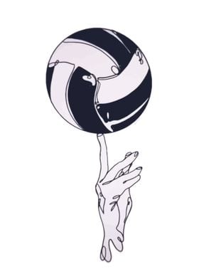 Volleyball Hand Illustration