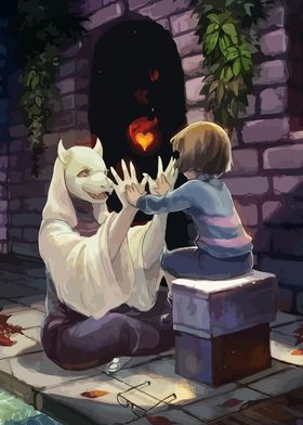 Undertale: Papyrus and Frisk