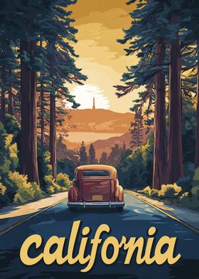 California Road Trip Poster