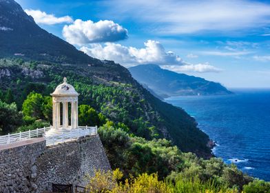 Coastal Gazebo with Mountain View